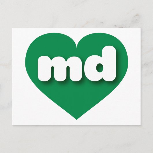 Maryland green heart - I Liebe md Postkarte (Vorderseite)