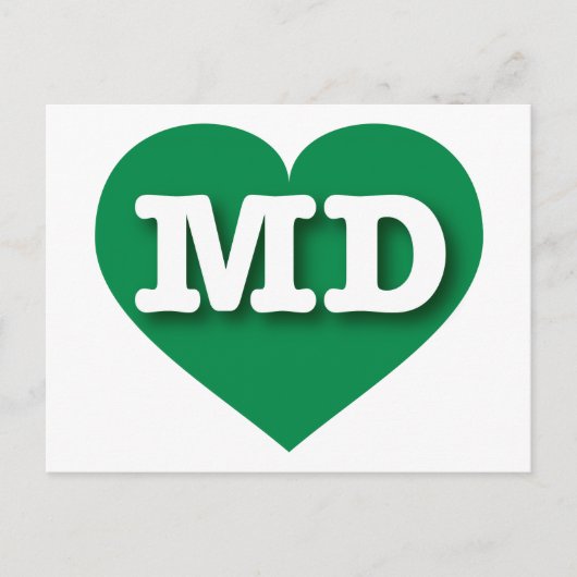 Maryland Green Heart - I Liebe MD Postkarte (Vorderseite)