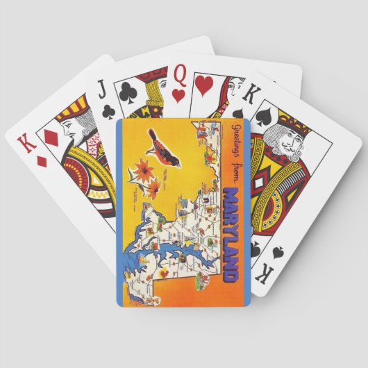 Maryland-Gruß-Spielkarten Spielkarten (Rückseite)