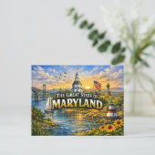 Maryland Grüße Postkarte (Stehend Vorderseite)