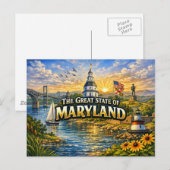 Maryland Grüße Postkarte (Vorne/Hinten)