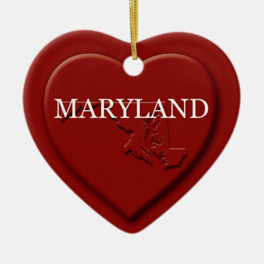 Maryland Heart Karte Weihnachtsschmuck (Vorne)