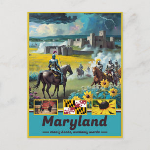 Maryland Historischer Surrealismus Postkarte