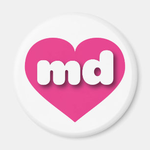 Maryland hot pink - I Liebe md Magnet