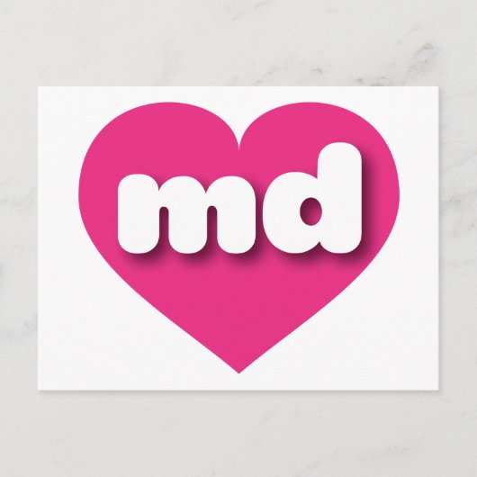 Maryland hot pink - I Liebe md Postkarte (Vorderseite)