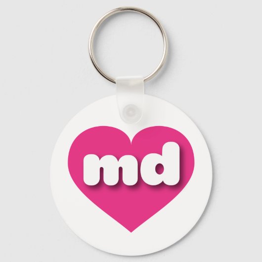 Maryland hot pink - I Liebe md Schlüsselanhänger (Vorderseite)