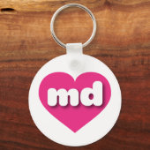 Maryland hot pink - I Liebe md Schlüsselanhänger (Vorderseite)