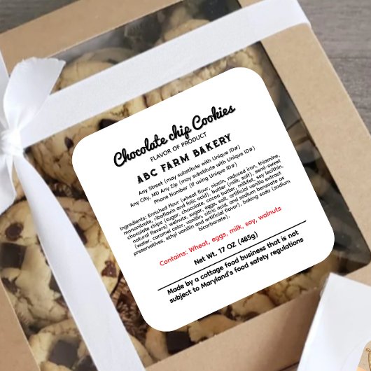 Maryland Hütte Law Label Quadratischer Aufkleber