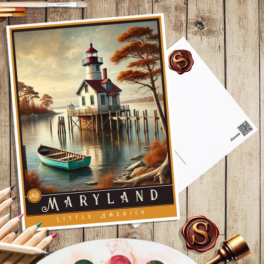 Maryland | Hyper-Realistisches Staat Postkarte