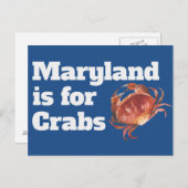 Maryland ist für Crabs Postcards Postkarte (Vorne/Hinten)