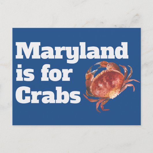 Maryland ist für Crabs Postcards Postkarte (Vorderseite)