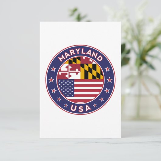 Maryland Karte (Stehend Vorderseite)