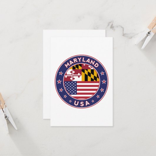 Maryland Karte (Vorderseite/Rückseite Beispiel)