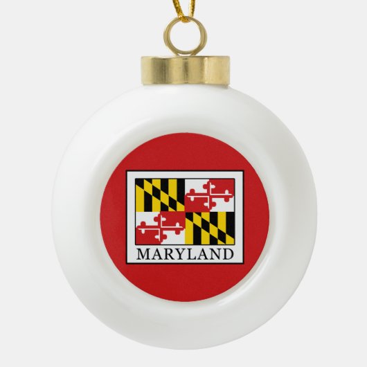 Maryland Keramik Kugel-Ornament (Vorderseite)