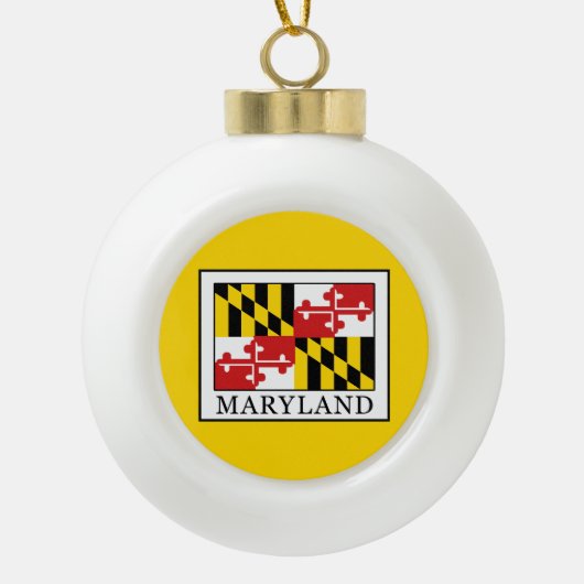 Maryland Keramik Kugel-Ornament (Vorderseite)