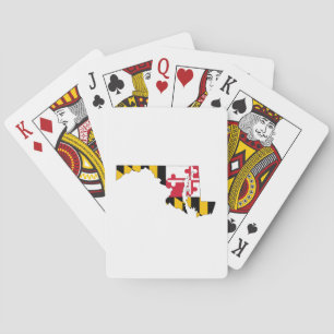 Maryland Kontur Map und Flag Spielkarten
