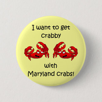 Maryland-Krabben Button