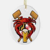 Maryland-Krabben-Fest-Wappen Keramik Ornament (Rechts)