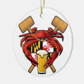 Maryland-Krabben-Fest-Wappen Keramik Ornament (Links)