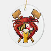 Maryland-Krabben-Fest-Wappen Keramikornament (Links)