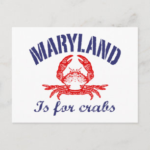 Maryland-Krabben-Karte Postkarte