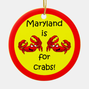 Maryland-Krabben Keramik Ornament