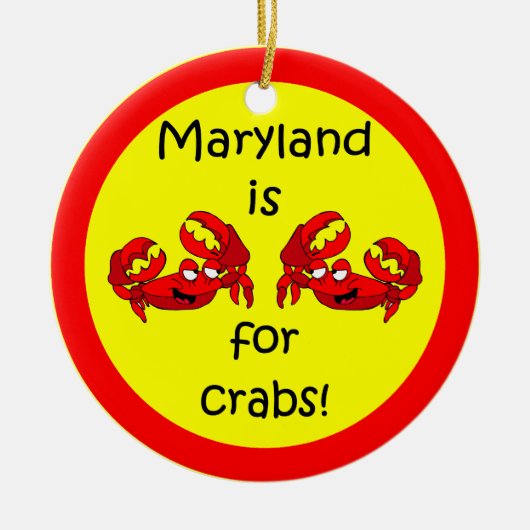 Maryland-Krabben Keramik Ornament (Vorne)