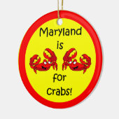 Maryland-Krabben Keramik Ornament (Links)