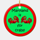 Maryland-Krabben Keramik Ornament (Hinten)