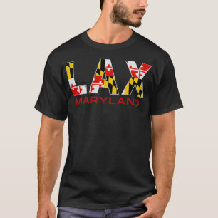 Maryland Lacrosse Maryland Flag Lax MD Lax T-Shirt