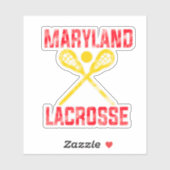Maryland Lacrosse Typografy Design Sticker (Blatt)