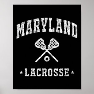 Maryland Lacrosse Vintag Gameday Retro Lacrosse L Poster