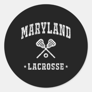 Maryland Lacrosse Vintag Gameday Retro Lacrosse L Runder Aufkleber