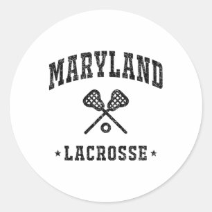 Maryland Lacrosse Vintag Gameday Retro Lacrosse L Runder Aufkleber