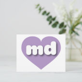Maryland lavender heart - I Liebe md Postkarte (Stehend Vorderseite)