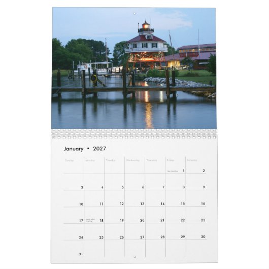 Maryland-Leuchttürme Kalender (Jan 2027)