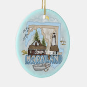 Maryland Lighthouse individuelle Name Keramik Ornament (Rechts)