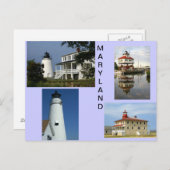 Maryland Lighthouses Postkarte (Vorne/Hinten)