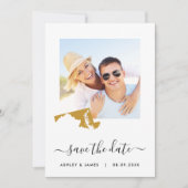 Maryland Map Foto Wedding Save the Date Card (Vorderseite)