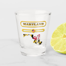 MARYLAND MAP, MARYLAND, USA. SAMER BRASIL SCHNAPSGLAS