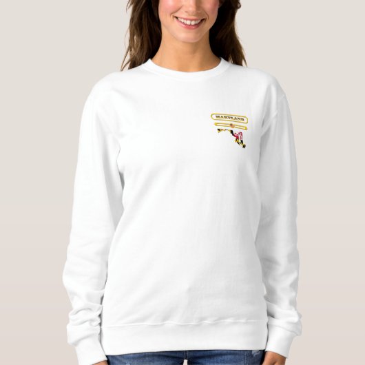 MARYLAND MAP, MARYLAND, USA. SAMER BRASIL SWEATSHIRT (Vorderseite)