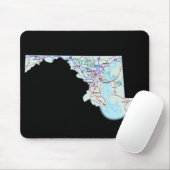 Maryland Map Mousepad (Mit Mouse)