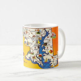  Maryland Map Postcard Mug Kaffeetasse