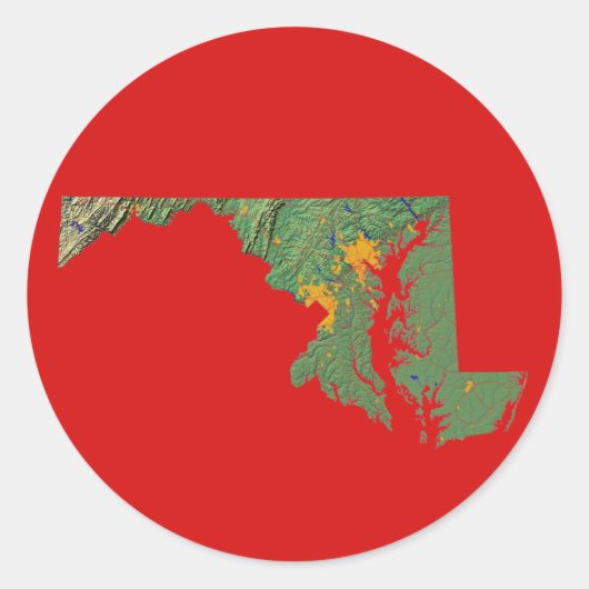 Maryland Map Sticker (Vorderseite)