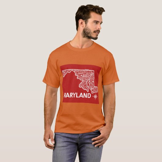 Maryland Map T-Shirt (Vorne ganz)