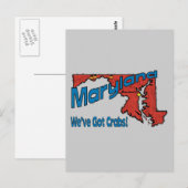 Maryland MD US Motto ~ Wir haben Crabs Got Postkarte (Vorne/Hinten)