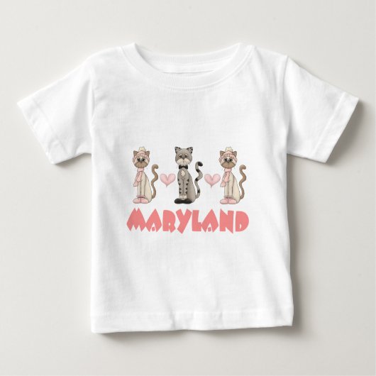Maryland-Miezekatze-Katzen-Geschenk Baby T-shirt (Vorderseite)