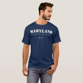 Maryland Morse Code Seit 1634 Marine T-Shirt (Vorne ganz)