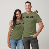 Maryland Morse-Code Seit 1634 Militärisch T-Shirt (Unisex)