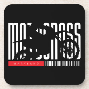 Maryland Motocross Motorrad-Silhouette Getränkeuntersetzer